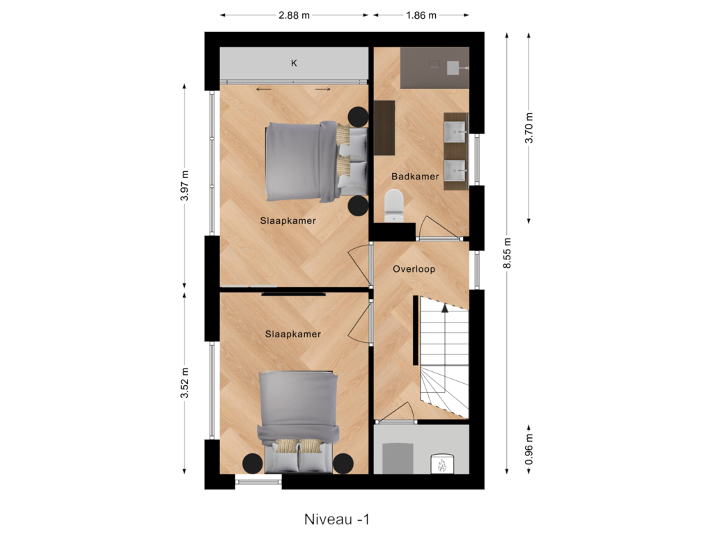 Bekijk plattegrond van -1e Verdieping van Rivierdijk 716