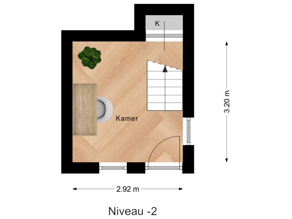 Bekijk plattegrond van -2e Verdieping van Rivierdijk 716