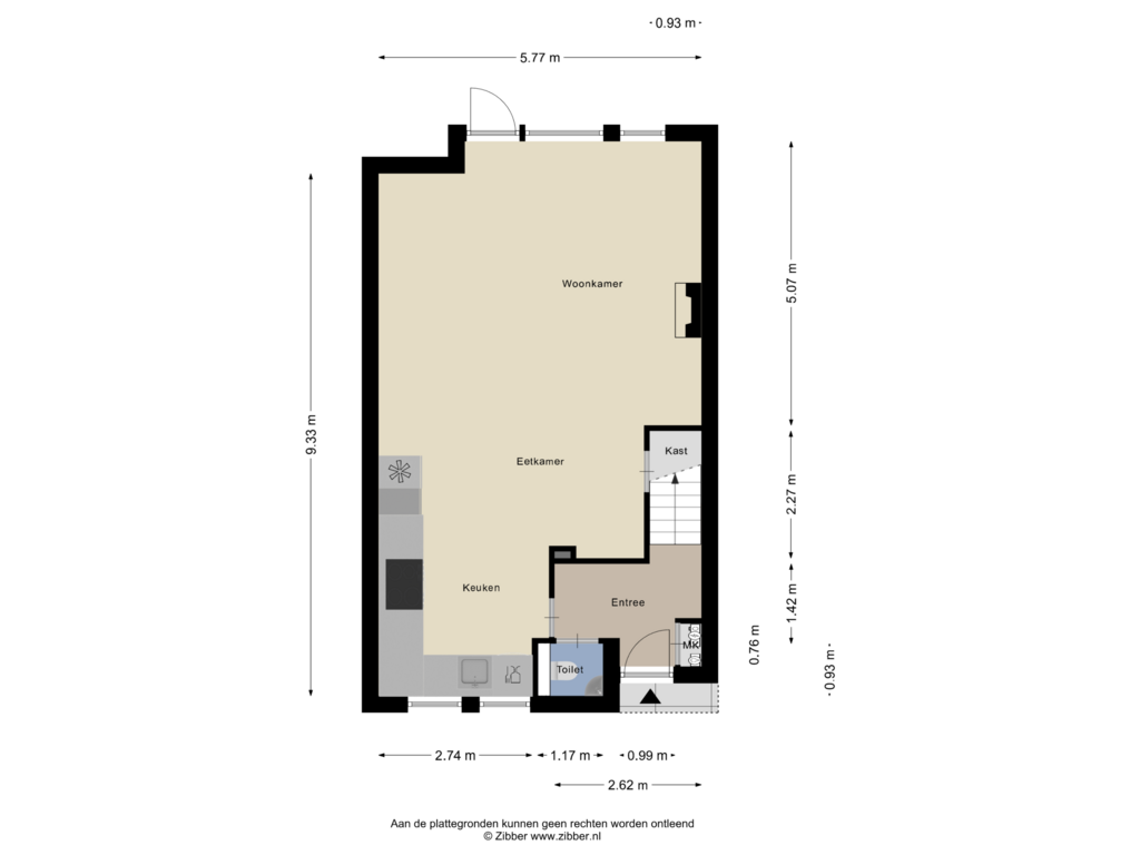 Bekijk plattegrond van Begane Grond van Muurvaren 77