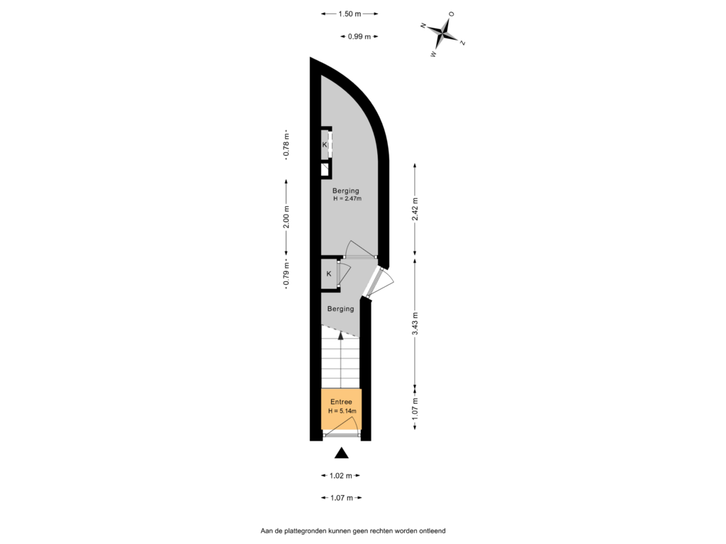 View floorplan of Begane grond of Korte Vleerstraat 14