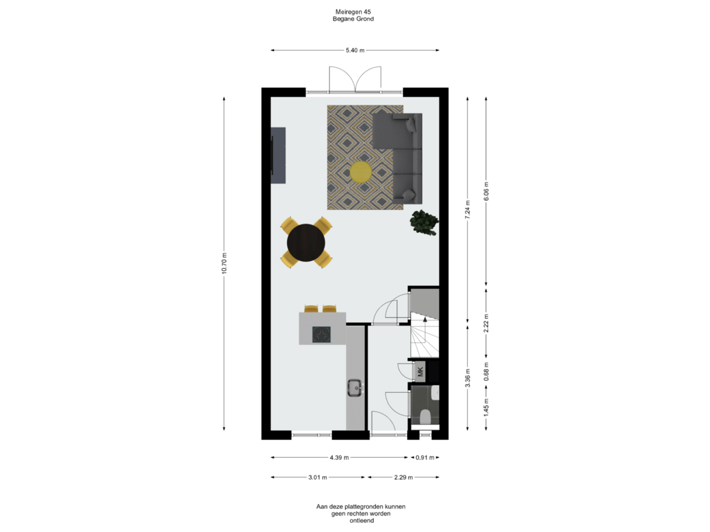 View floorplan of Begane Grond of Meiregen 45