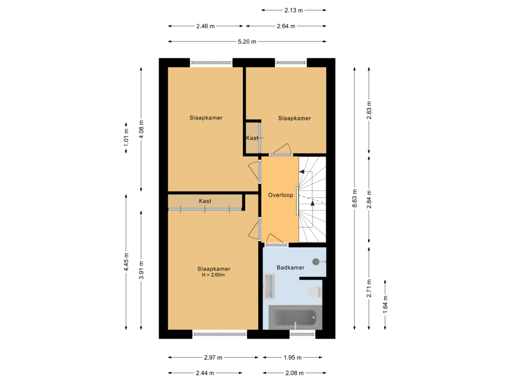 Bekijk plattegrond van Eerste verdieping van H.J.M. Keijzerlaan 40