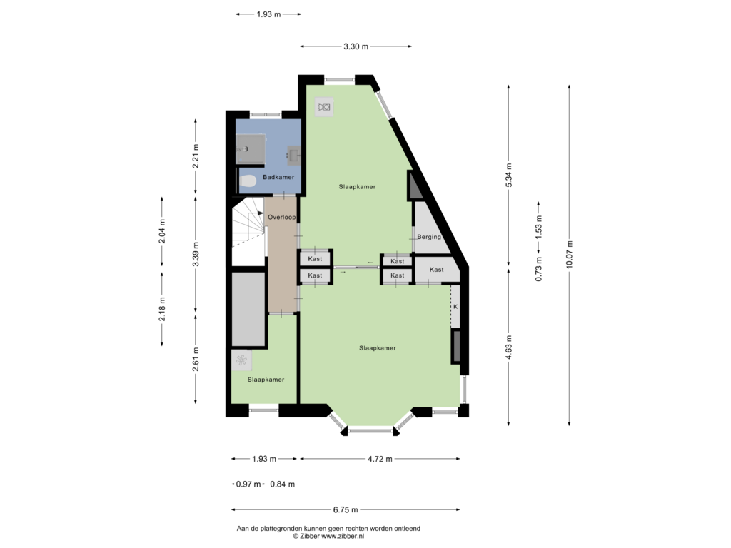 Bekijk plattegrond van Eerste verdieping van Schielaan 24-A