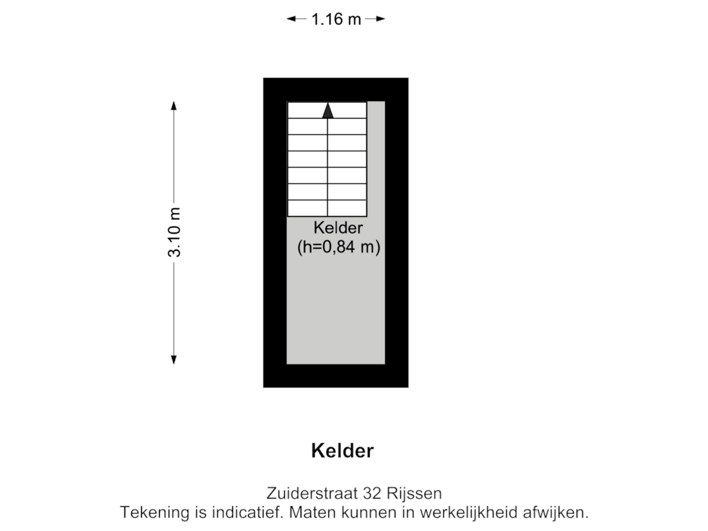 Bekijk plattegrond van Kelder van Zuiderstraat 32