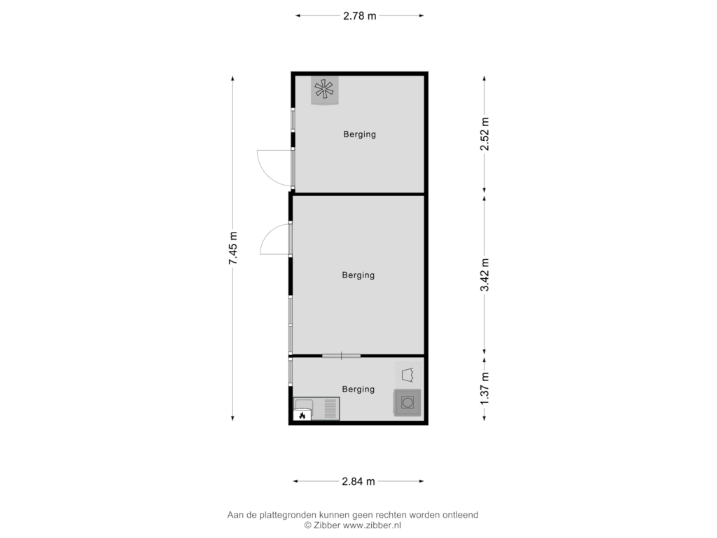 Bekijk plattegrond van Berging van Julianastraat 43