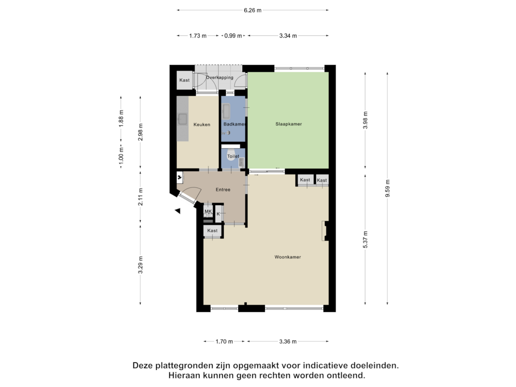 View floorplan of Appartement of Berkelkade 7-D