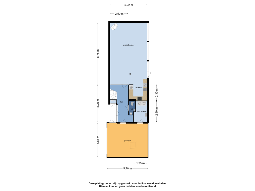 View floorplan of begane grond of Kalundborg 21