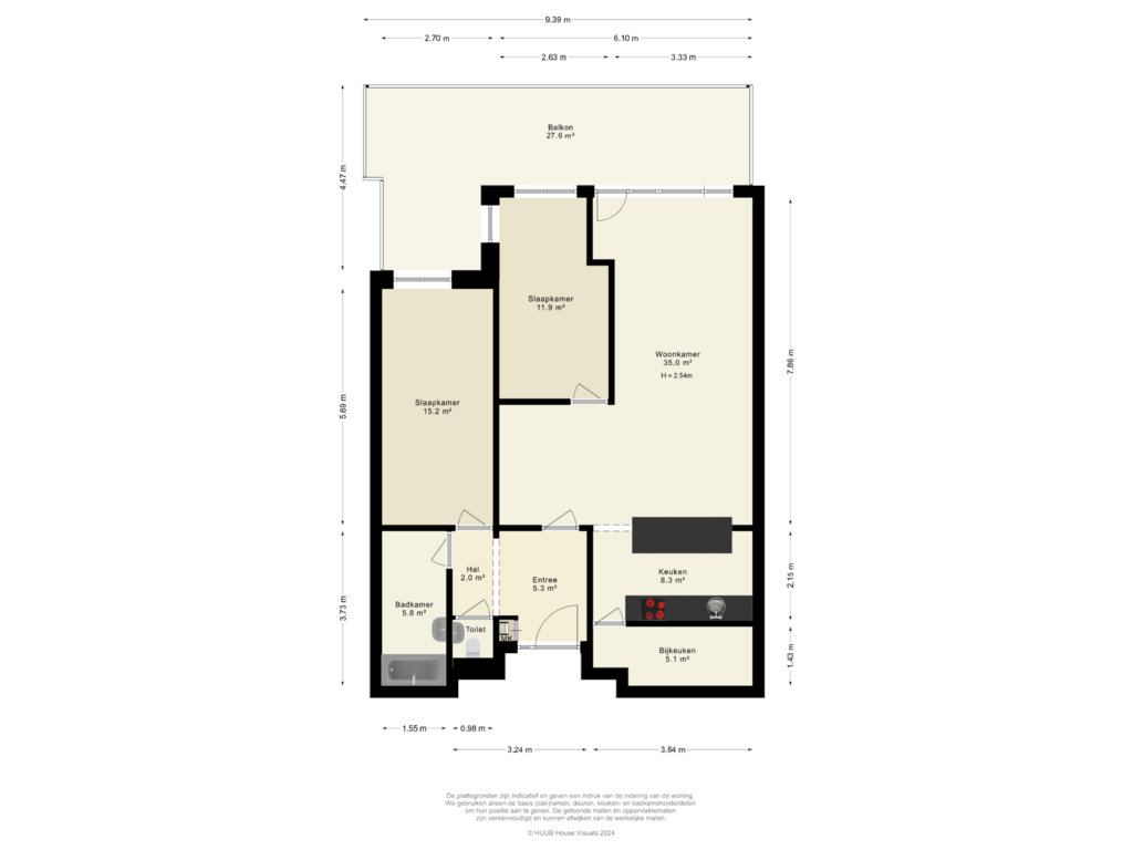 Bekijk plattegrond van Appartement van Elburgkade 15