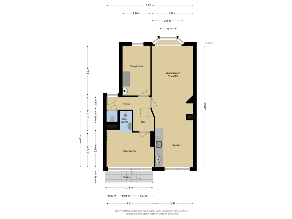 View floorplan of Verdieping 2 of Vlierboomstraat 292