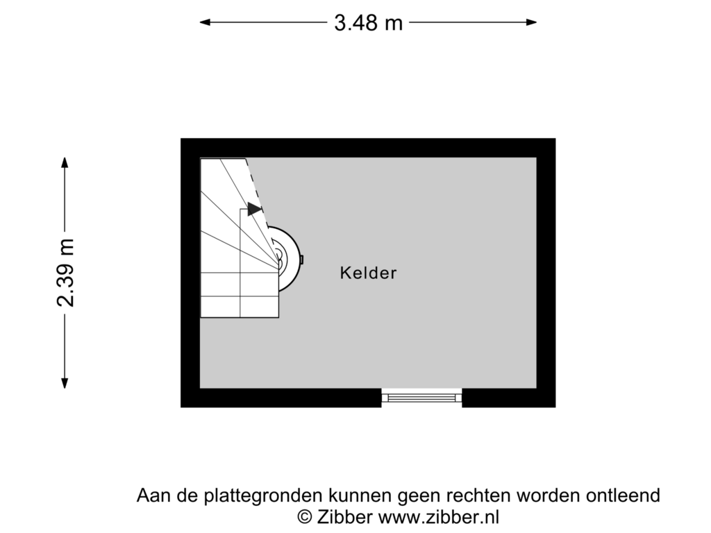 Bekijk plattegrond van Kelder van Esdoornlaan 6