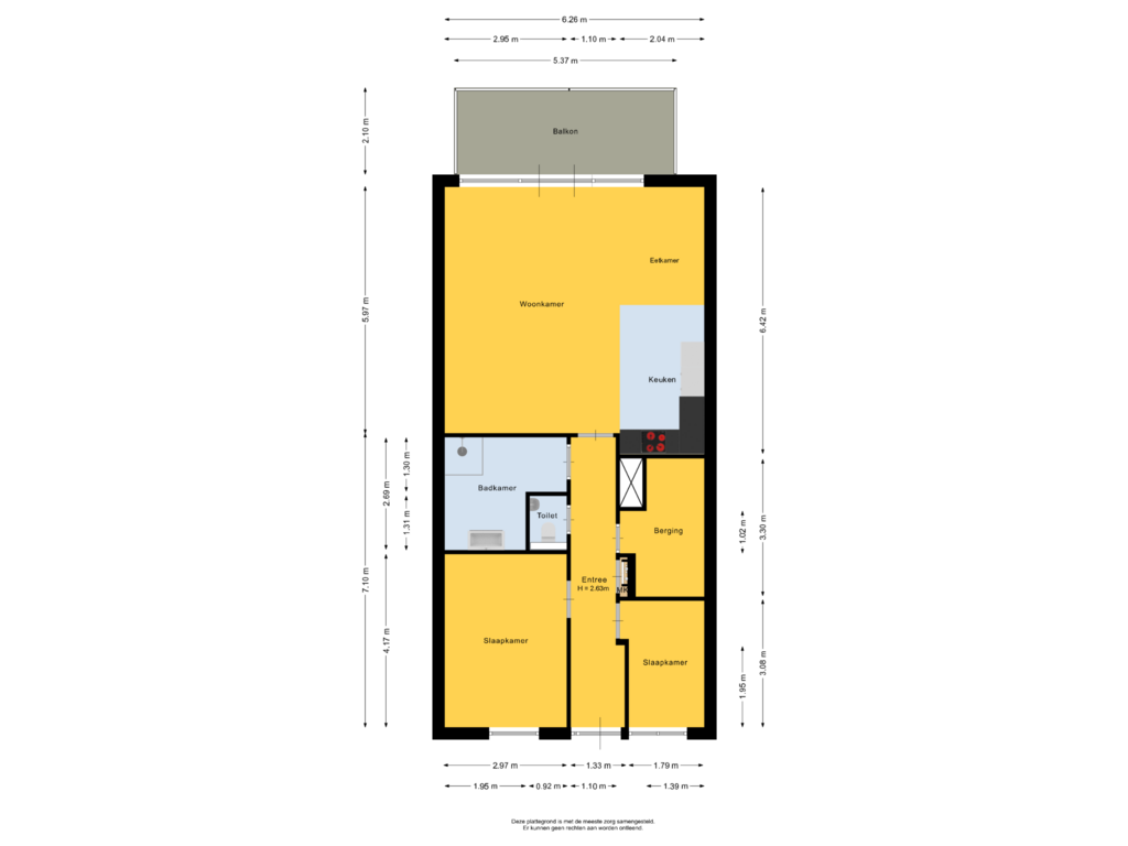 Bekijk plattegrond van Appartement van Plein 15 Augustus 6