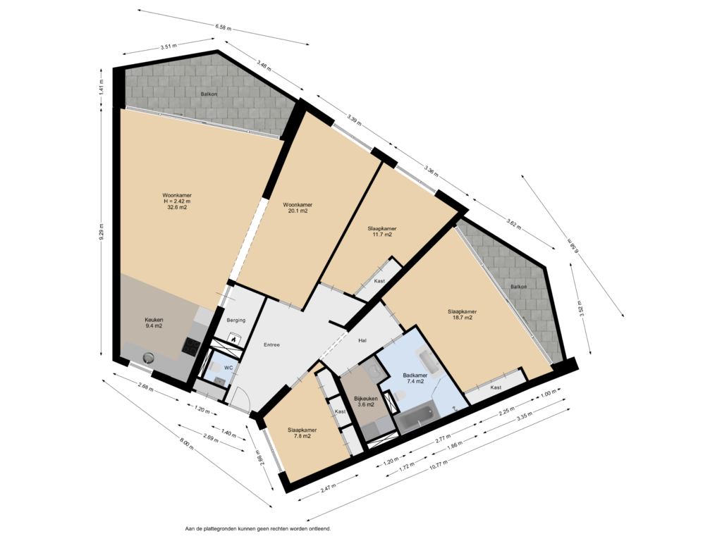 Bekijk plattegrond van Appartement van Boegspriet 56