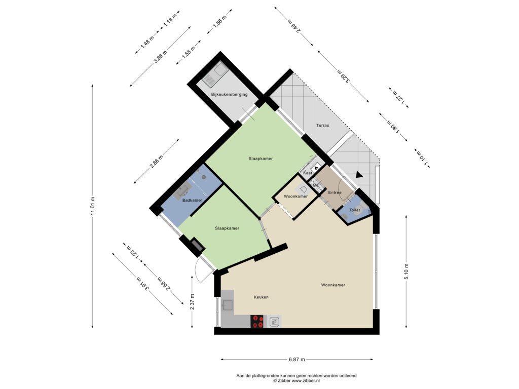 Bekijk plattegrond van Appartment van Hoogzoggel 80