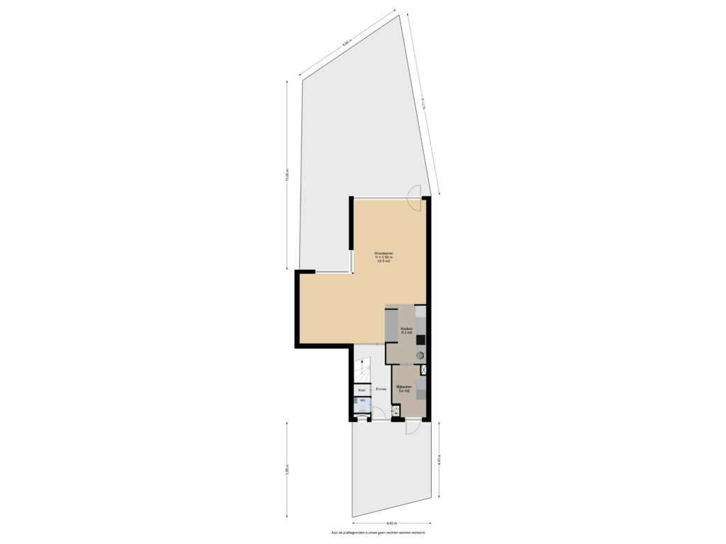 Bekijk plattegrond van Begane Grond Met Kavel van Timothee 28