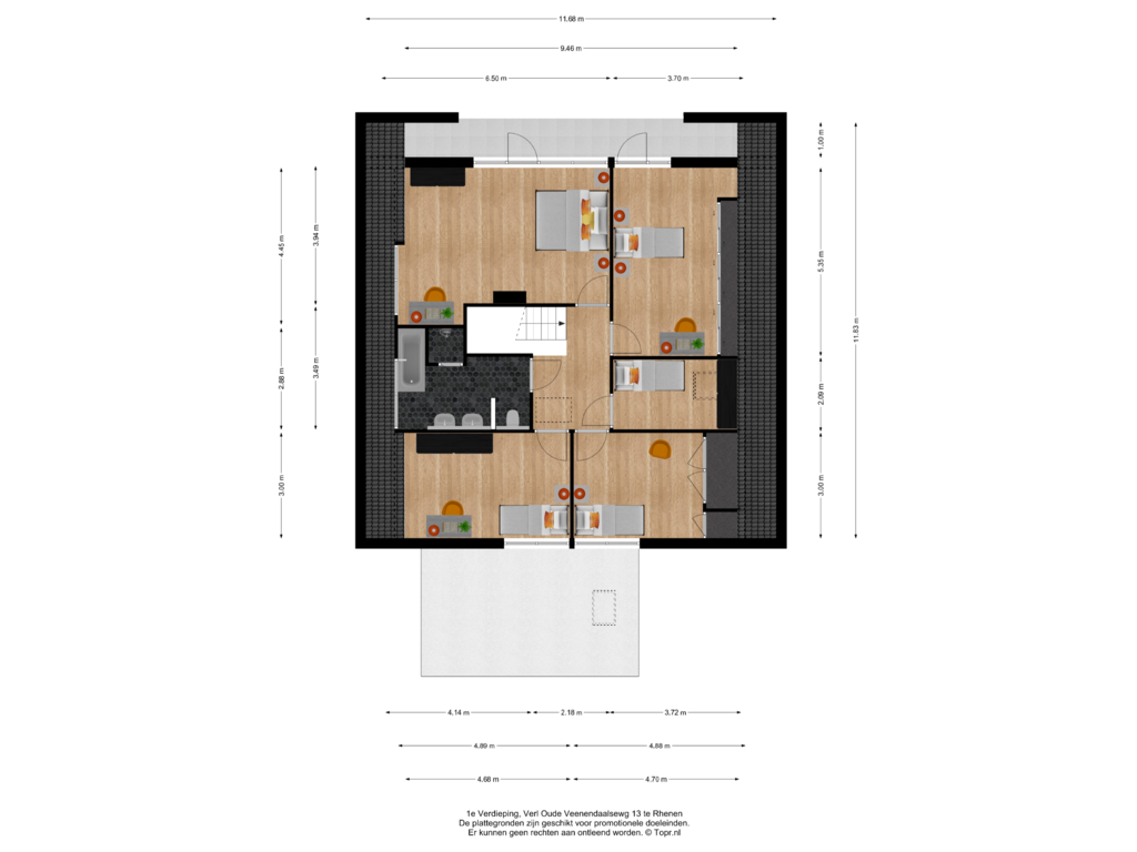 Bekijk plattegrond van 1e Verdieping van Verl Oude Veenendaalsewg 13