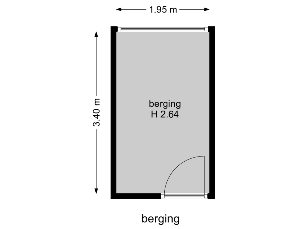 Bekijk plattegrond van berging van Starrenburglaan 71