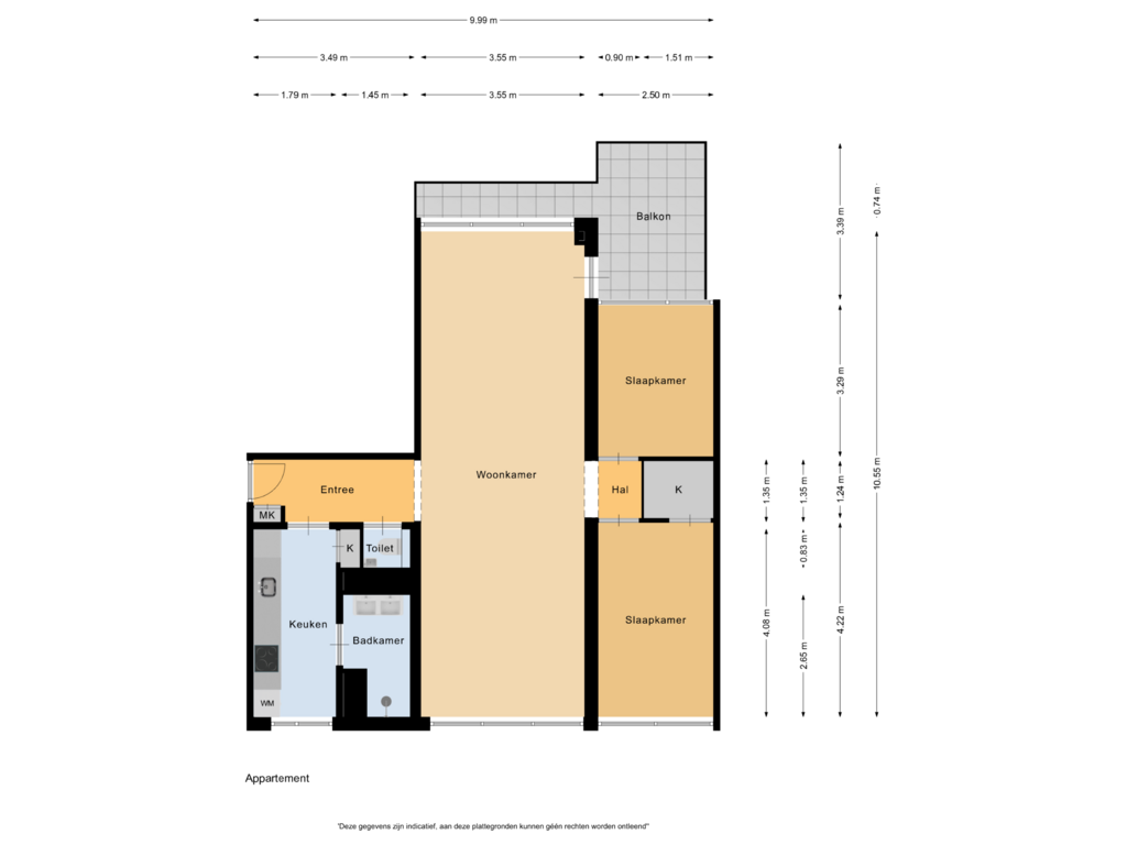 View floorplan of Appartement of Pelikaanhof 126