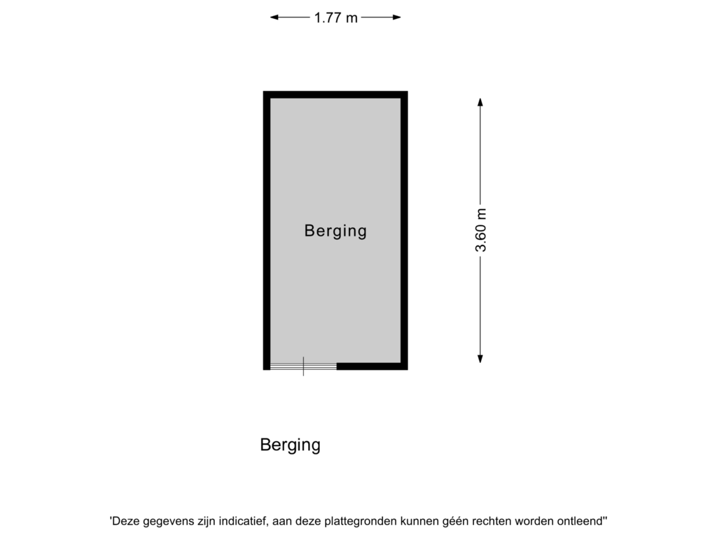 View floorplan of Berging of Pelikaanhof 126