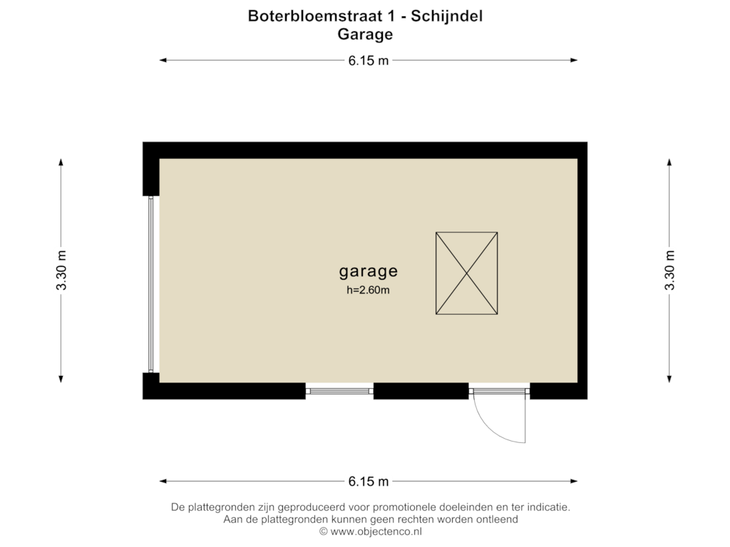 Bekijk plattegrond van GARAGE van Boterbloemstraat 1