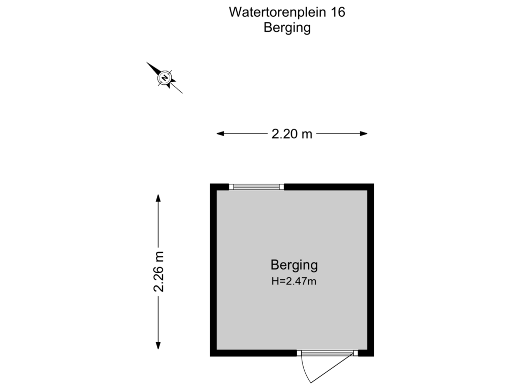 View floorplan of Berging of Watertorenplein 16