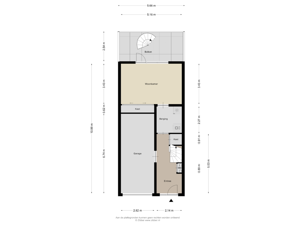 Bekijk plattegrond van Begane Grond van Brasem 14