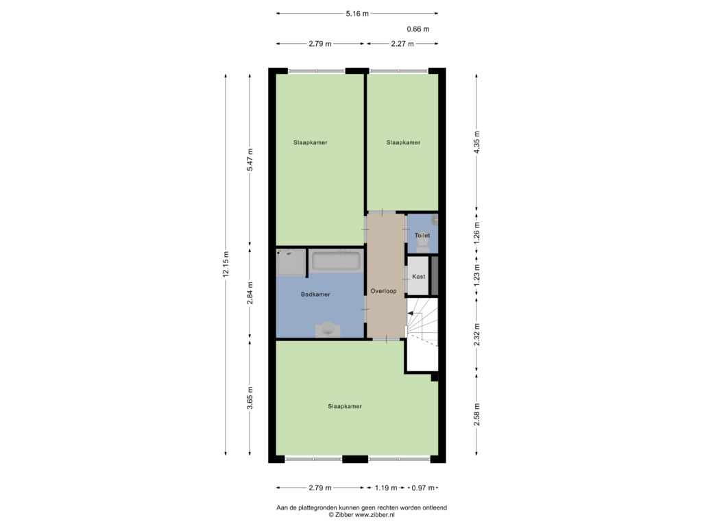 Bekijk plattegrond van Tweede verdieping van Brasem 14