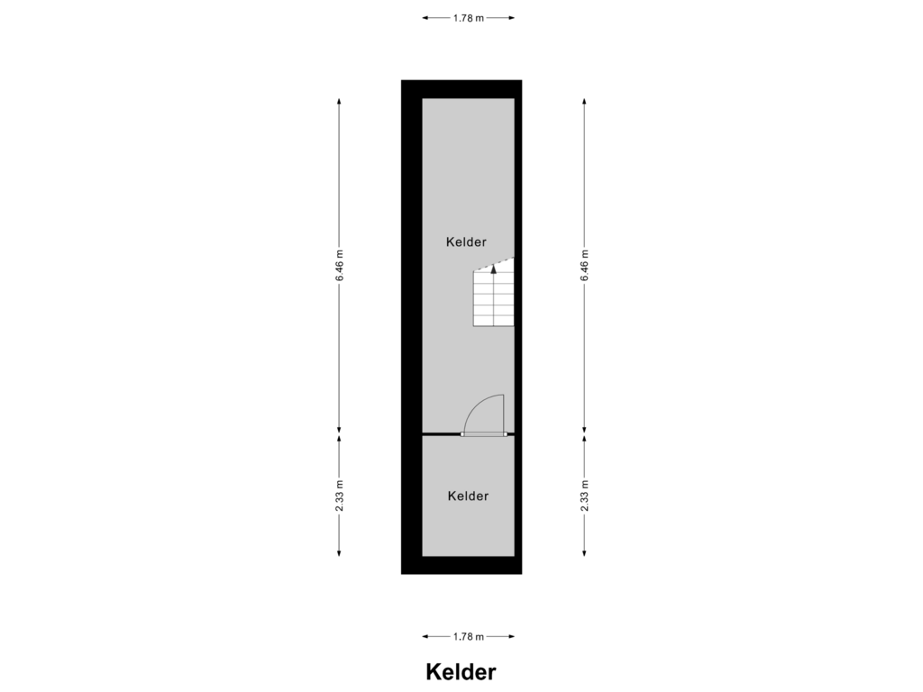 Bekijk plattegrond van Kelder van Napoleonbaan Noord 87