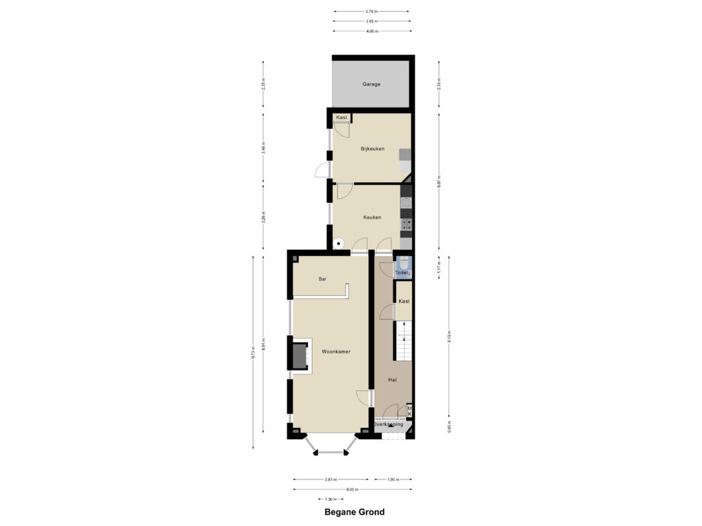 Bekijk plattegrond van Begane Grond van Napoleonbaan Noord 87