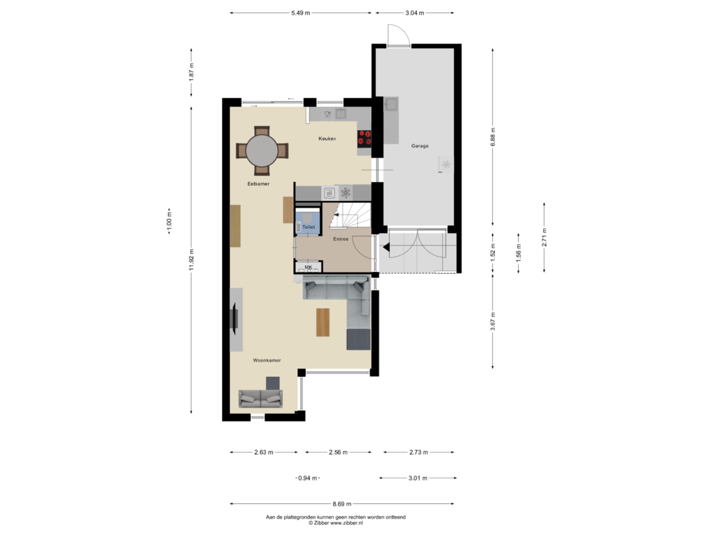 Bekijk plattegrond van Begane grond van Livingstonestraat 62