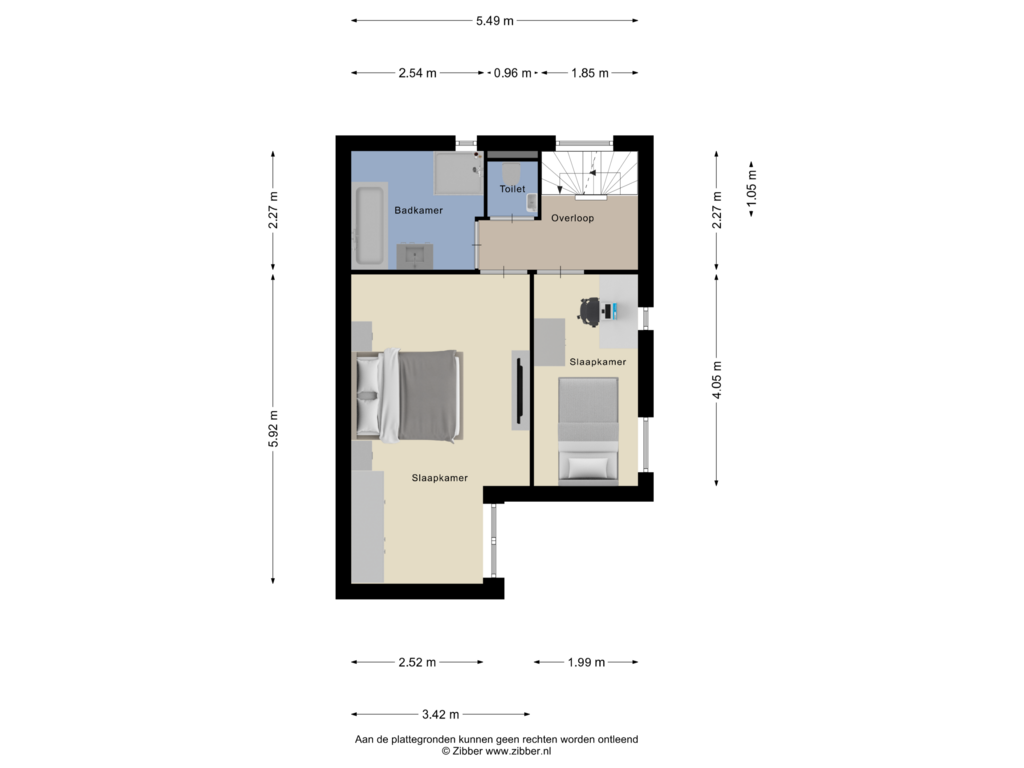 Bekijk plattegrond van Eerste verdieping van Livingstonestraat 62