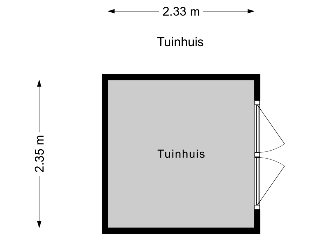 Bekijk plattegrond van Tuinhuis van Louise de Colignystraat 34