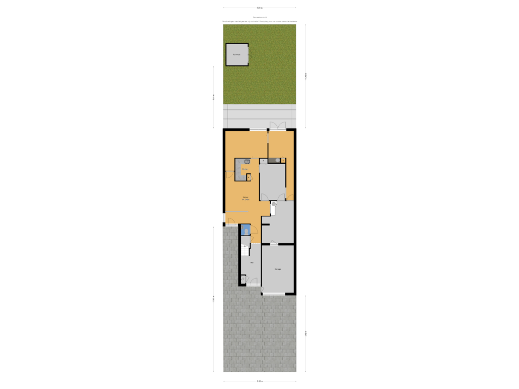 Bekijk plattegrond van Perceeloverzicht van Louise de Colignystraat 34