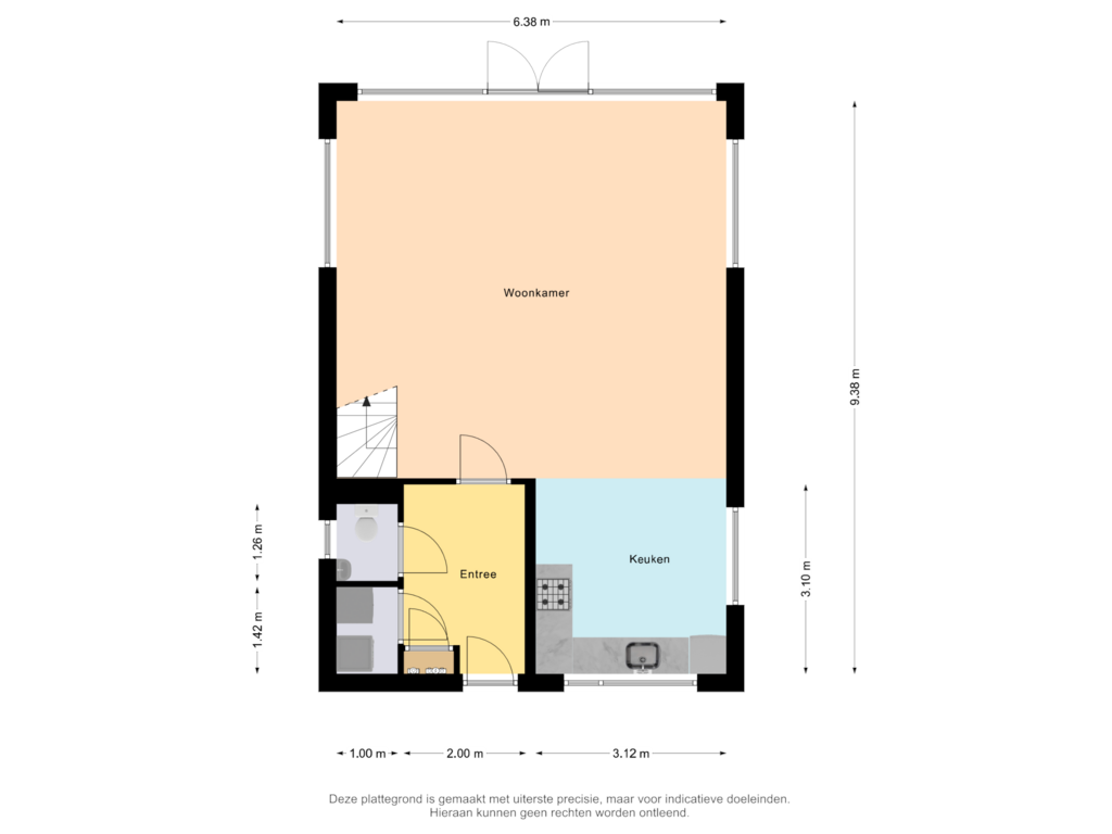 Bekijk plattegrond van Woonetage van Jongebuorren 25