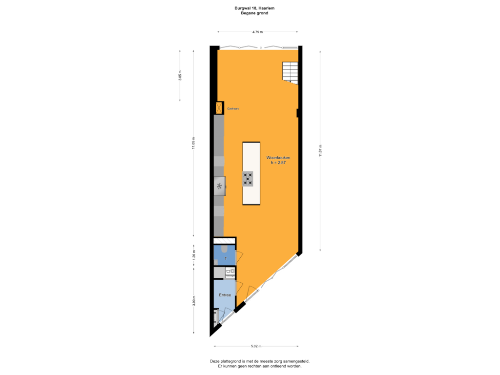 Bekijk plattegrond van Begane grond van Burgwal 18