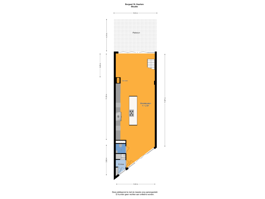 Bekijk plattegrond van Situatie van Burgwal 18