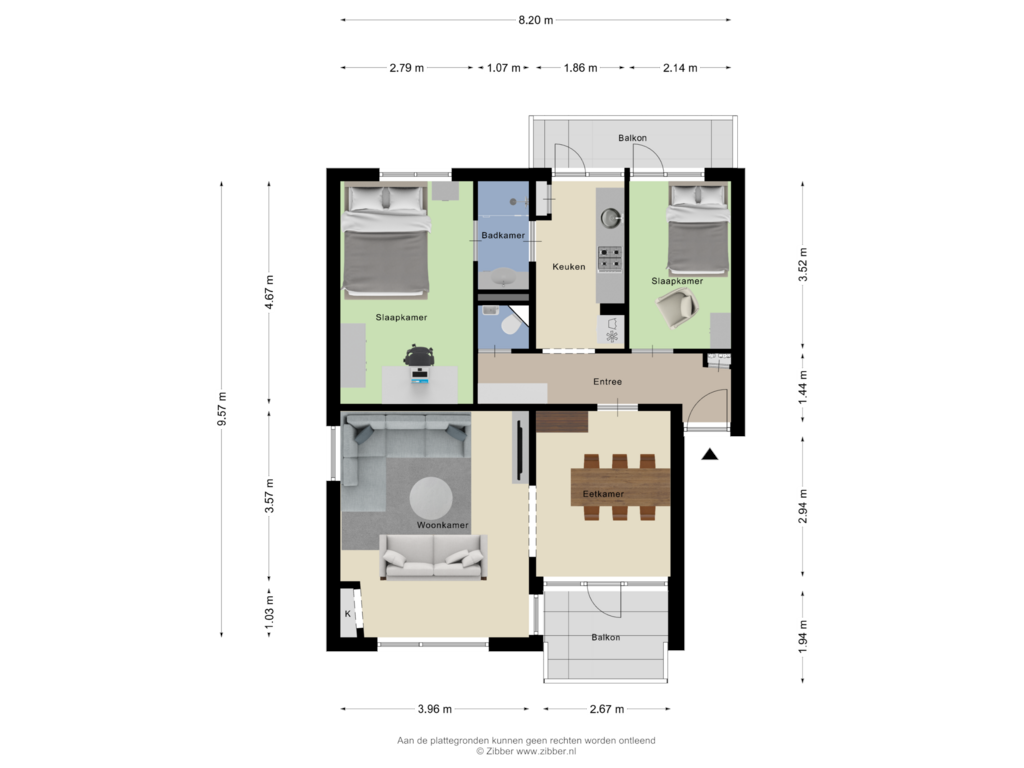 Bekijk plattegrond van Appartement van Jeroen Boschlaan 216