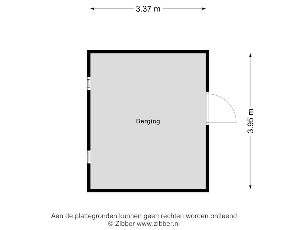 Bekijk plattegrond van Berging van Jeroen Boschlaan 216