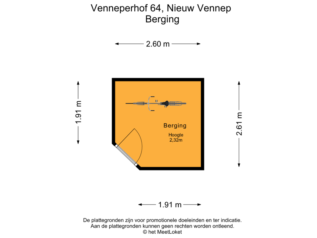 Bekijk plattegrond van Berging van Venneperhof 64