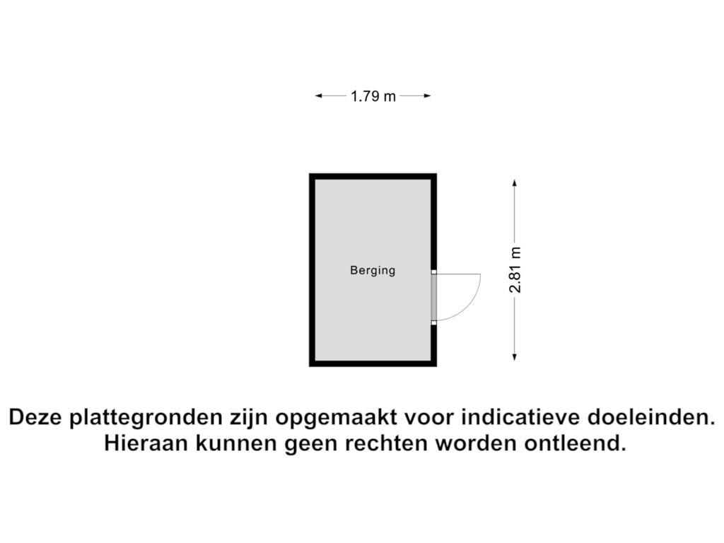 View floorplan of Berging of Nieuwstraat 23-B