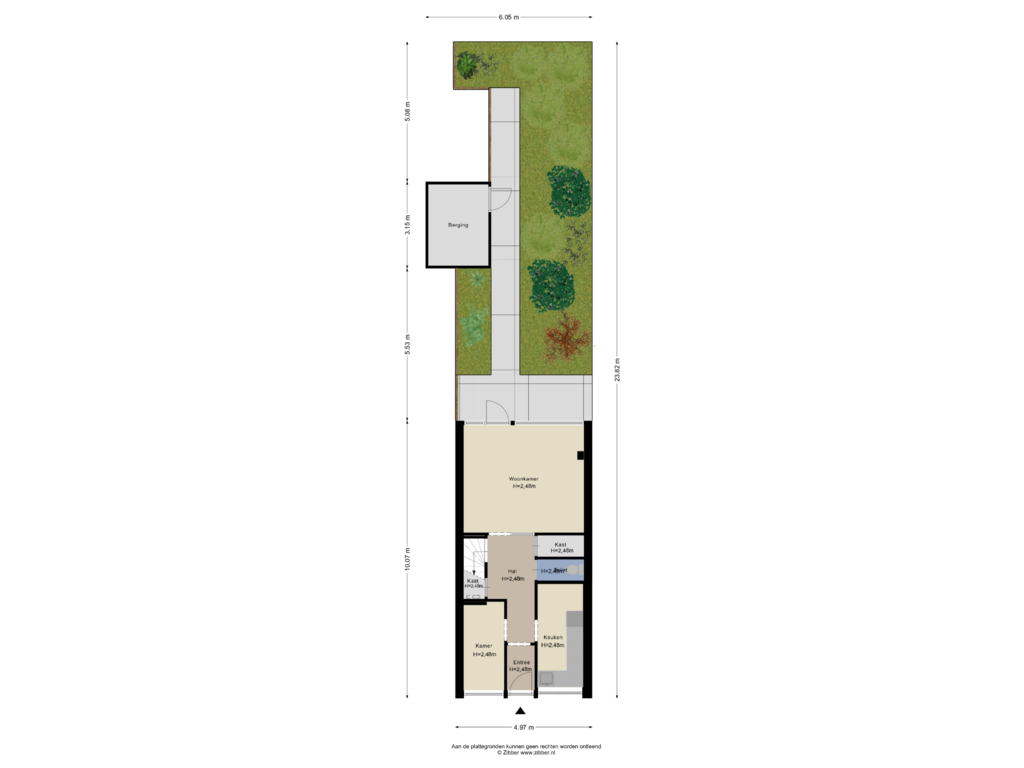 Bekijk plattegrond van Begane Grond Tuin van Kalmoesstraat 59