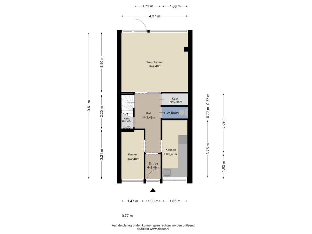 Bekijk plattegrond van Begane Grond van Kalmoesstraat 59