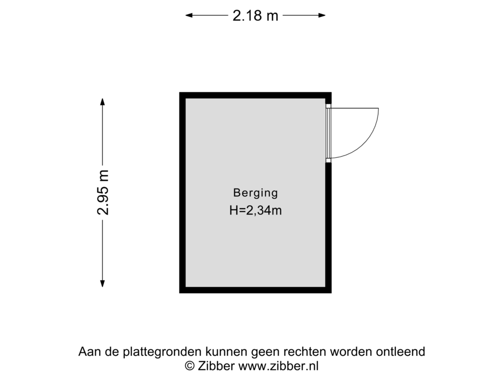 Bekijk plattegrond van Berging van Kalmoesstraat 59