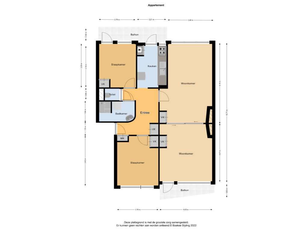 Bekijk plattegrond van Appartement van Laurens Reaellaan 10-I