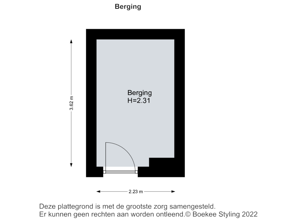 Bekijk plattegrond van Berging van Laurens Reaellaan 10-I