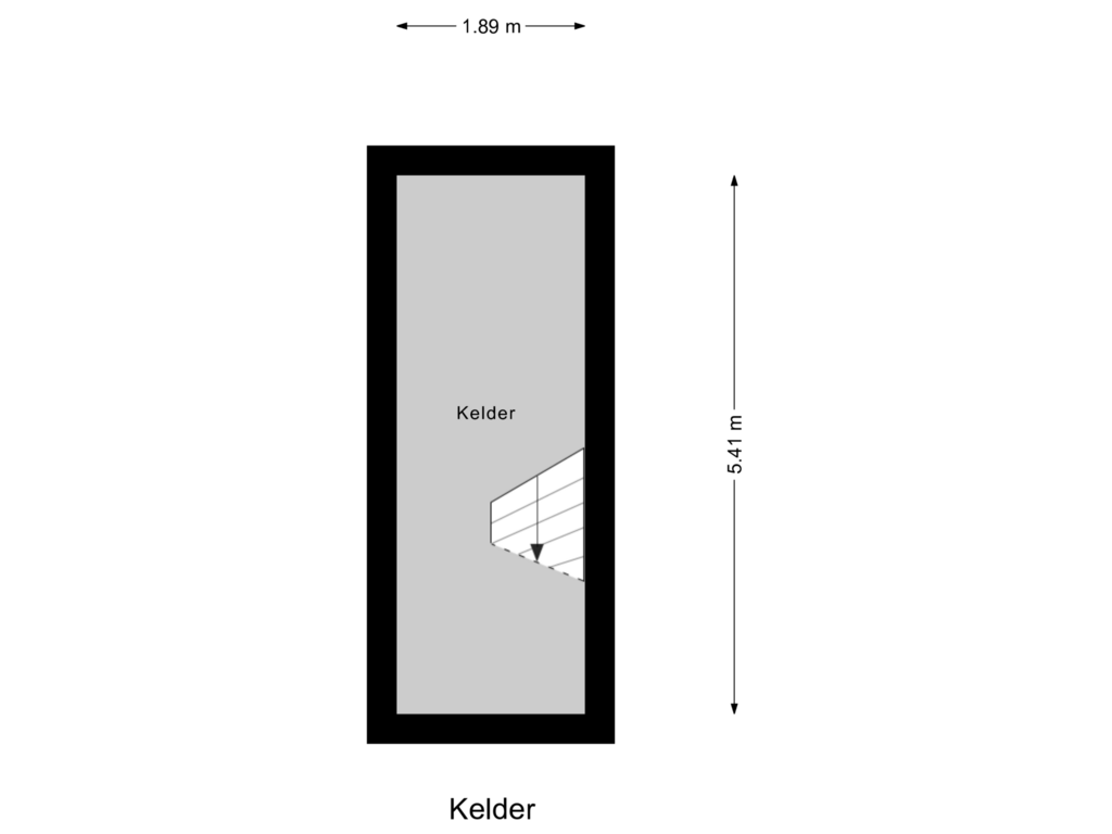 Bekijk plattegrond van Kelder van Kortekade 51-B