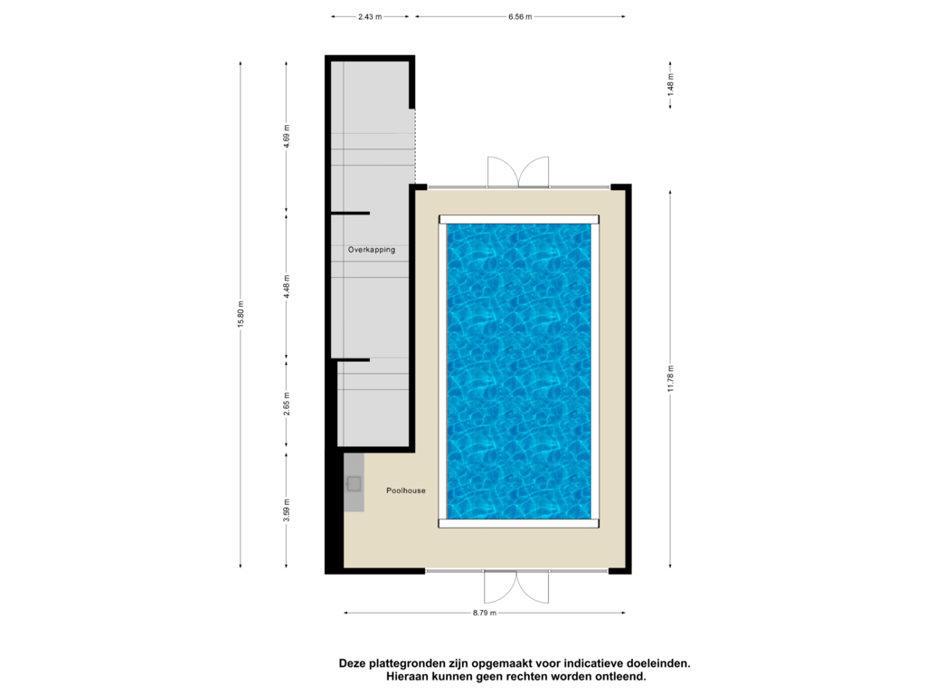 Bekijk plattegrond van Poolhouse van Moostenstraat 16