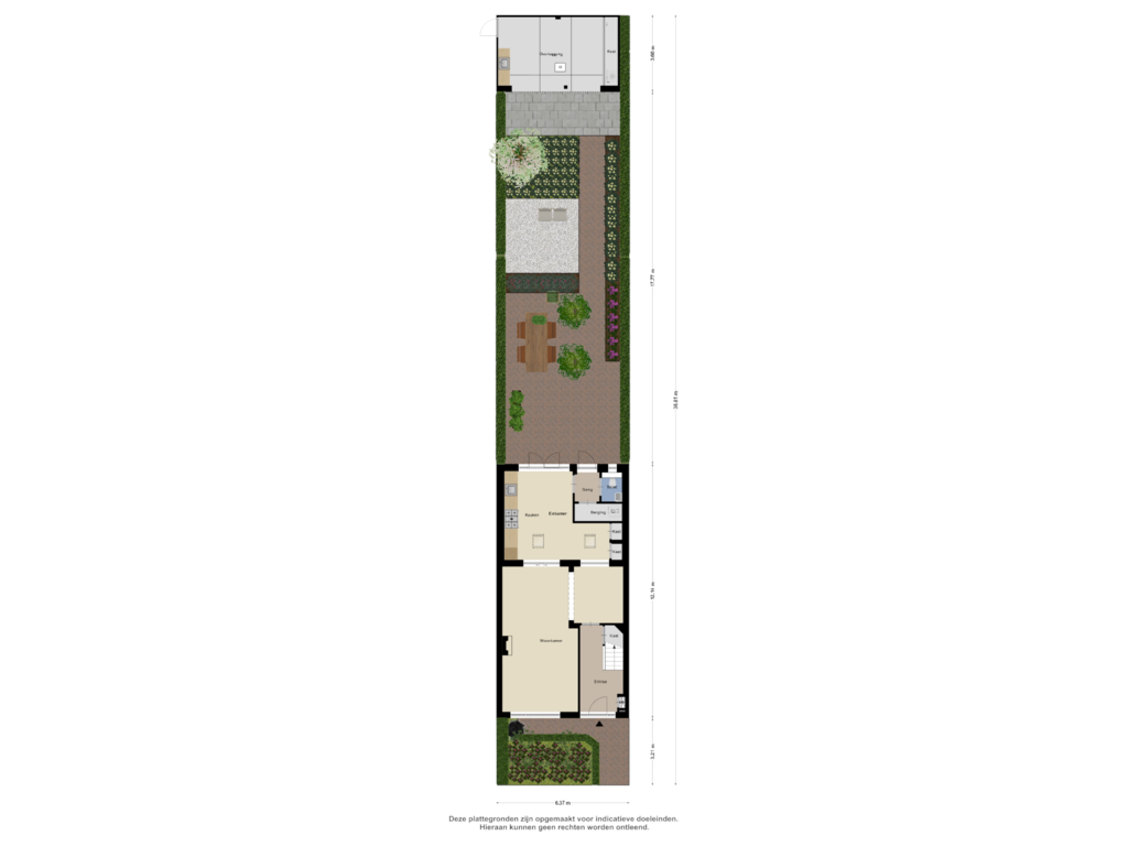 View floorplan of Begane Grond - Tuin of Mgr Dr Meuwesestraat 16