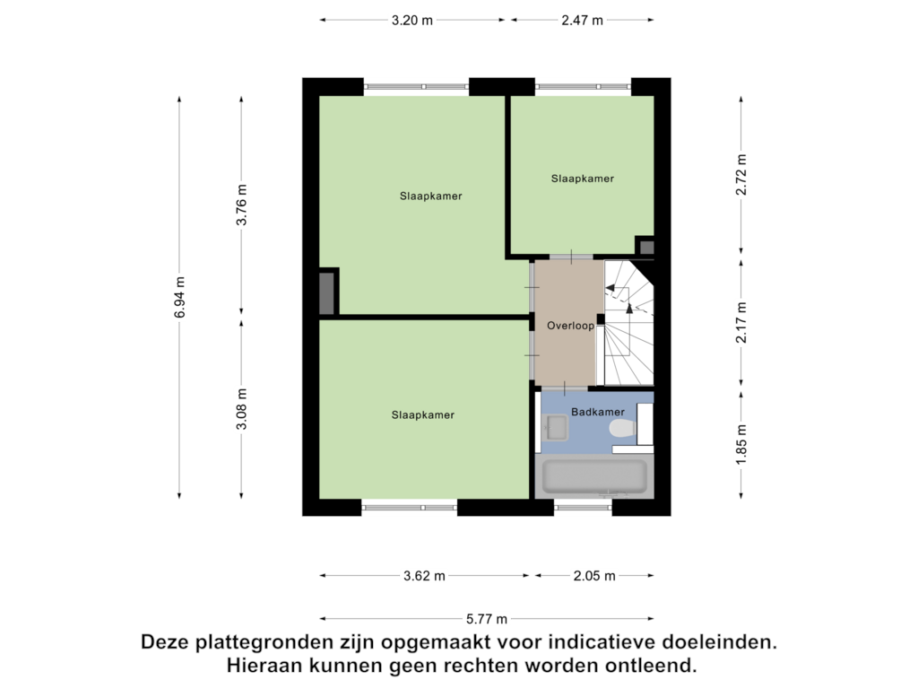 View floorplan of Eerste Verdieping of Mgr Dr Meuwesestraat 16