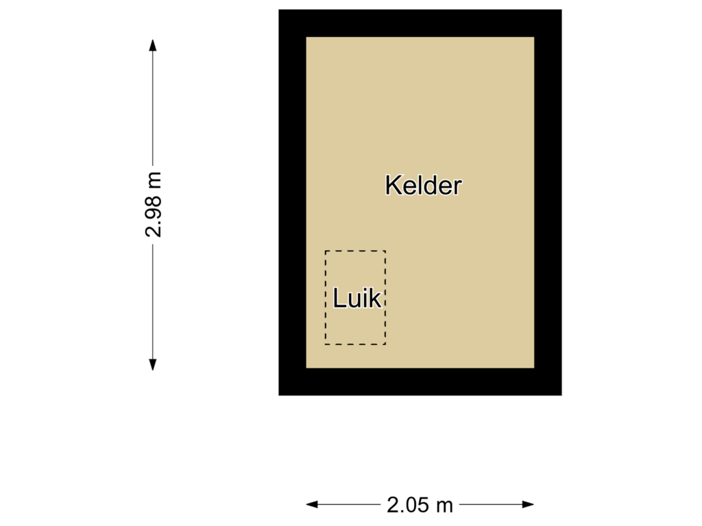 Bekijk plattegrond van Kelder van Van Eckstraat 5