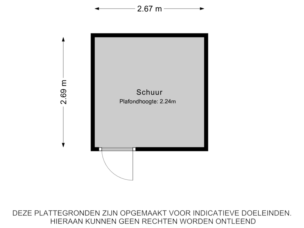 View floorplan of Schuur of Klompenmakersweg 40